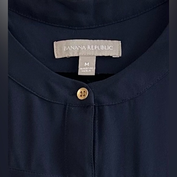 Banana Republic Blouse, Navy Blue, M - Picture 5 of 10